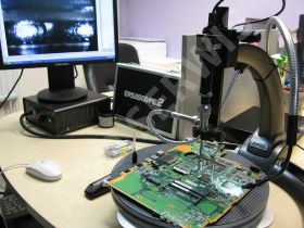 A&D Serwis naprawa notebooków Fujitsu Siemens, kontrola w postaci endoskopowej inspekcji BGA.